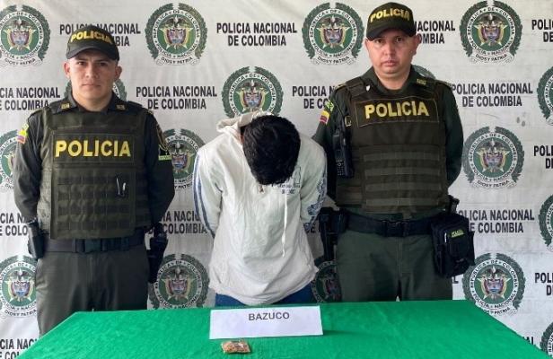 Capturado con bazuco en Pijao 