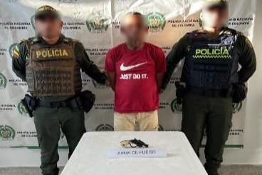 Una persona capturada por el delito de fabricación, tráfico, porte de armas de fuego