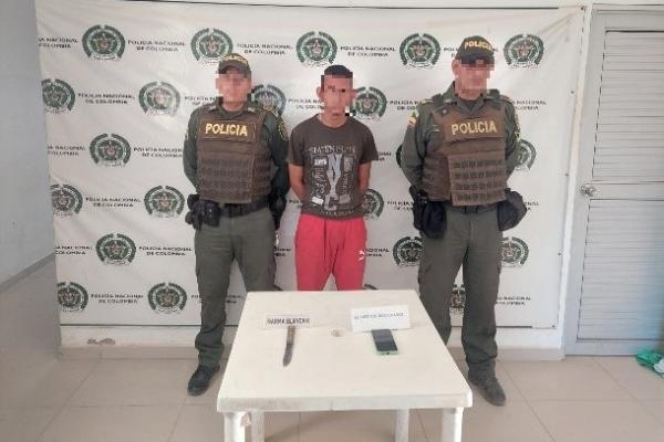 Una persona capturada por el delito de hurto