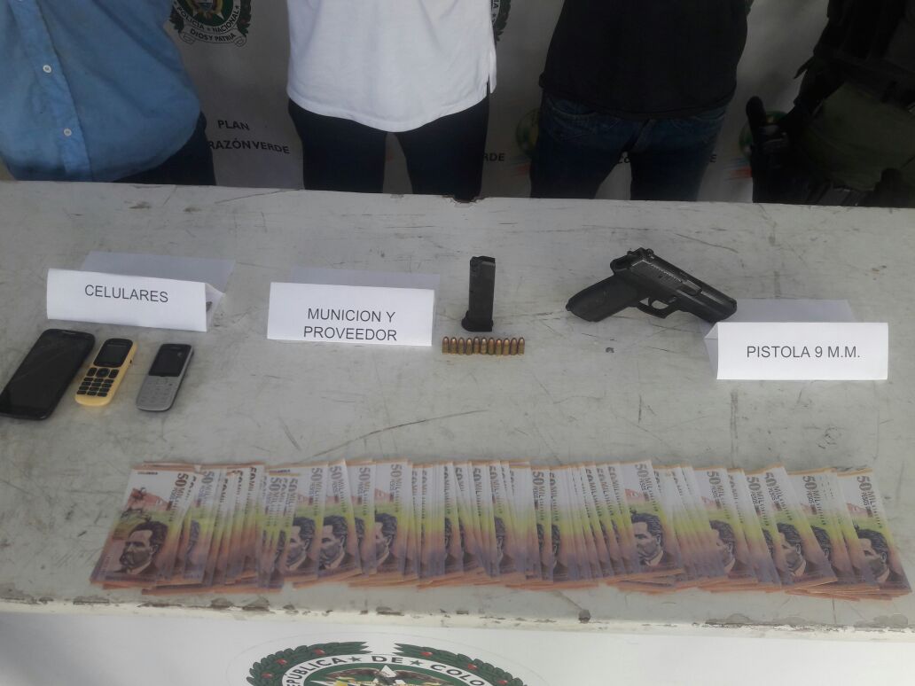 exigían la suma de tres millones de peso a su victima 