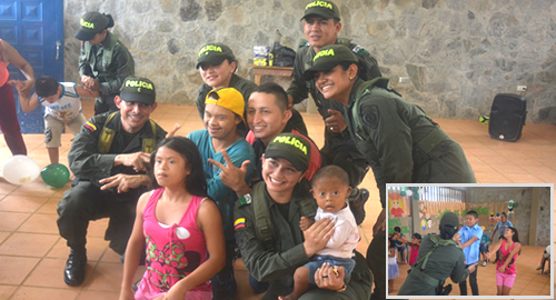 POLICIA NACIONAL DIA MUNDIAL- sindrome de down-COMUNIDAD-INDIGENA-INCLUYENTES