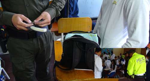 Policía con el acompañamiento del ICBF  interviene instituciones educativas de la ciudad