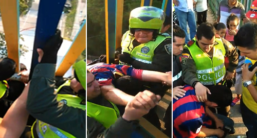 La Policía Nacional rescate en UN VIADUCTO