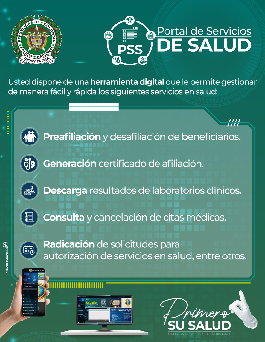 Portal de Servicios en Salud de la Direcci&oacute;n de Sanidad de la Polic&iacute;a Nacional