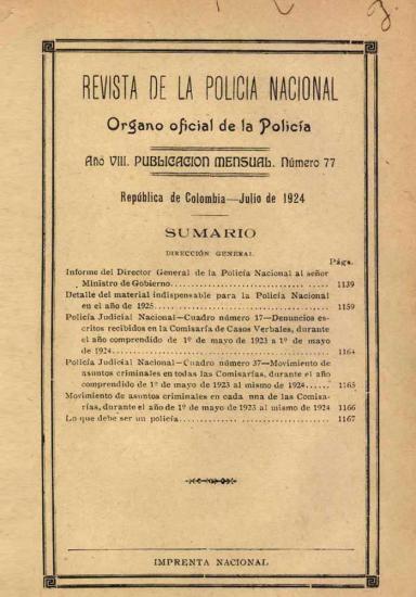 Portada de la Revista de la Policía